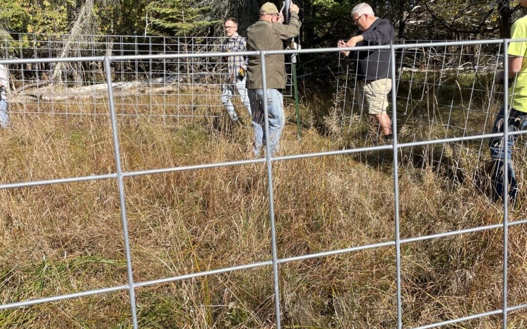 Volunteers Help Build Deer Exclosure